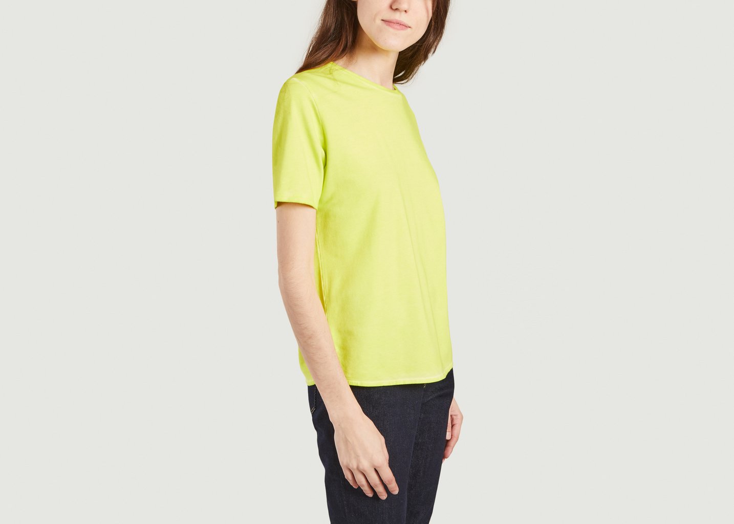 L'exception T Shirt Fluo En Viscose Jaune Majestic Filatures