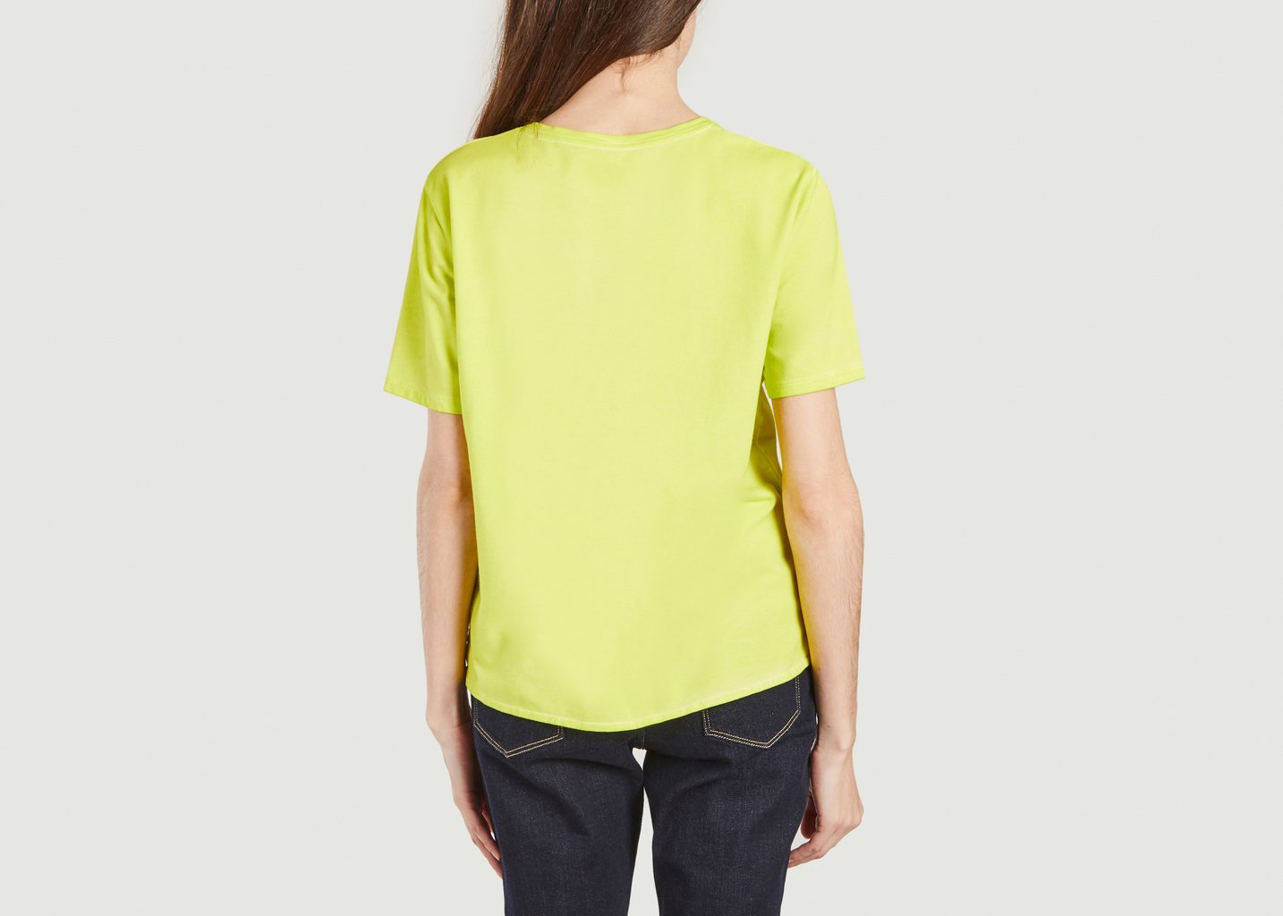 L'exception T Shirt Fluo En Viscose Jaune Majestic Filatures