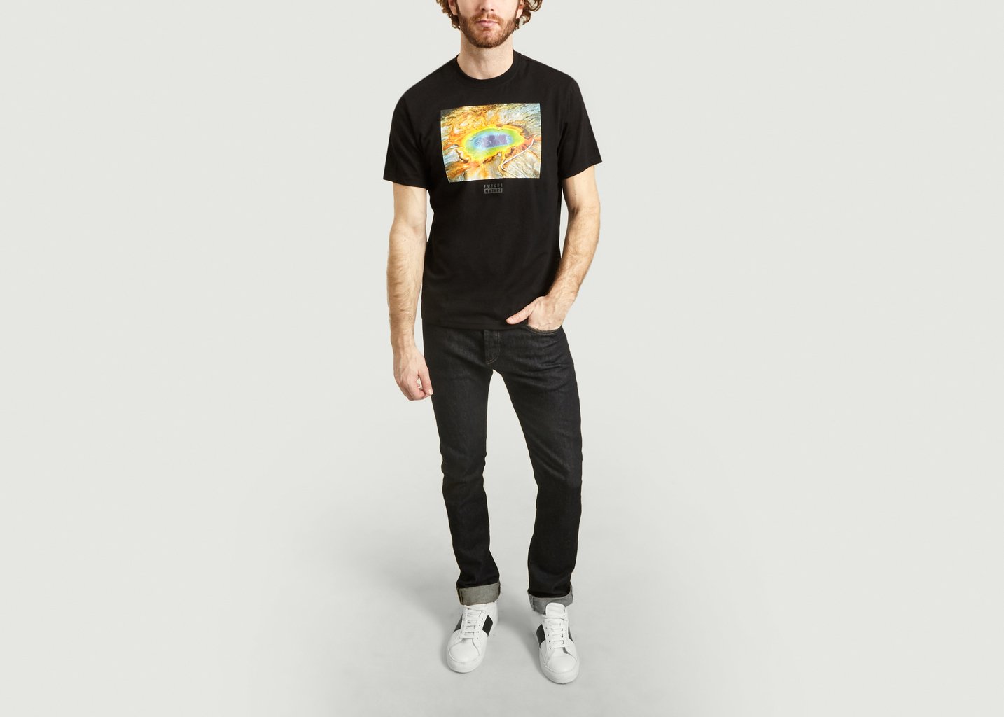 L'exception T Shirt Geyser En Jersey De Coton Biologique National Geographic X Element Noir Element
