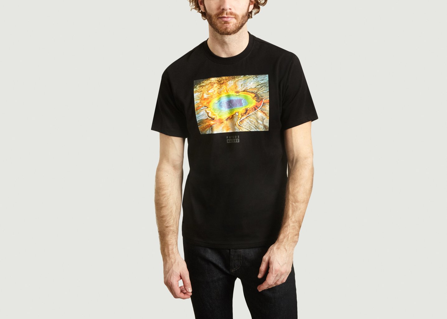 l'exception T shirt Geyser en jersey de coton biologique National Geographic x Element Noir Element