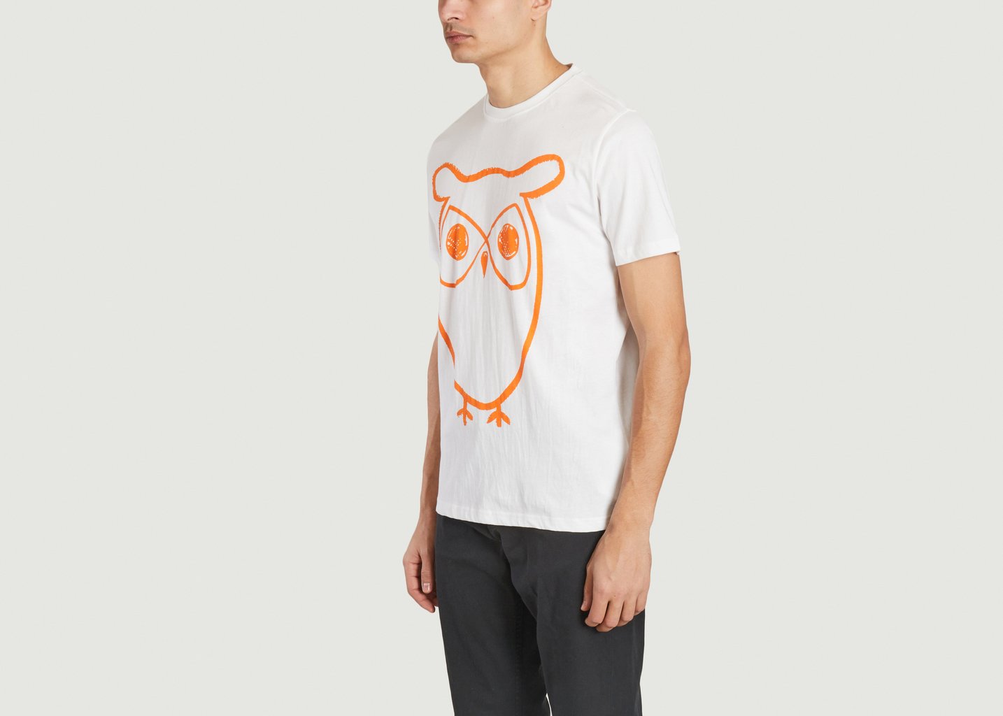 L'exception T Shirt Hibou Blanc Knowledge Cotton Apparel