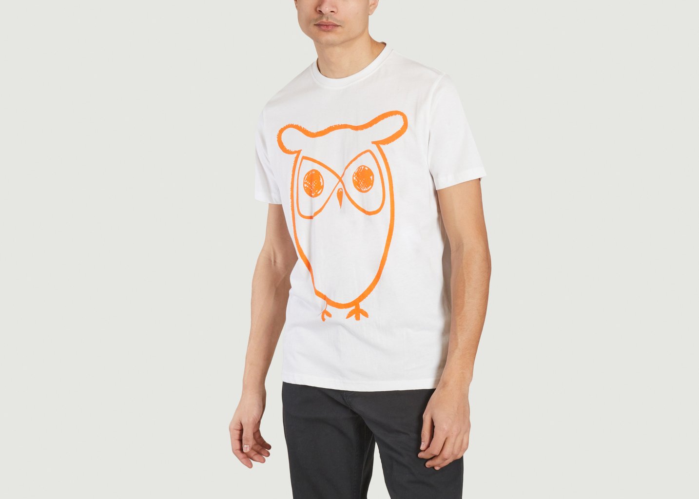 l'exception T Shirt Hibou Blanc Knowledge Cotton Apparel