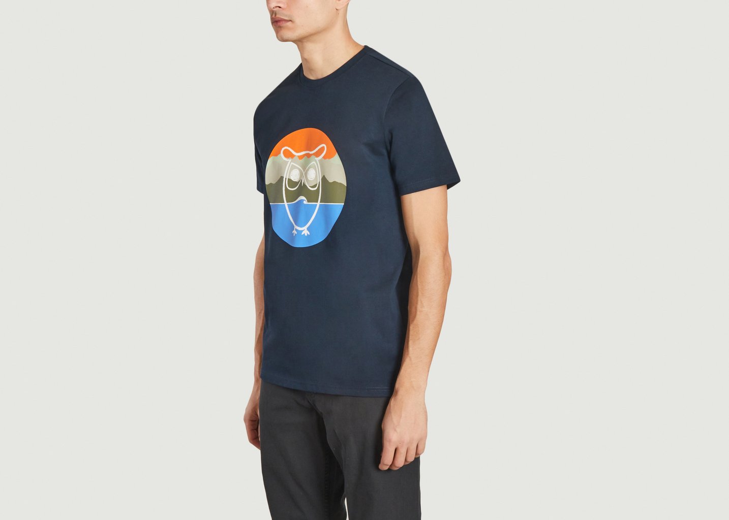 L'exception T Shirt Hibou Bleu Knowledge Cotton Apparel