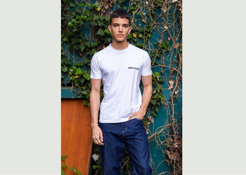 l'exception T Shirt imprimé basique Blanc Misericordia