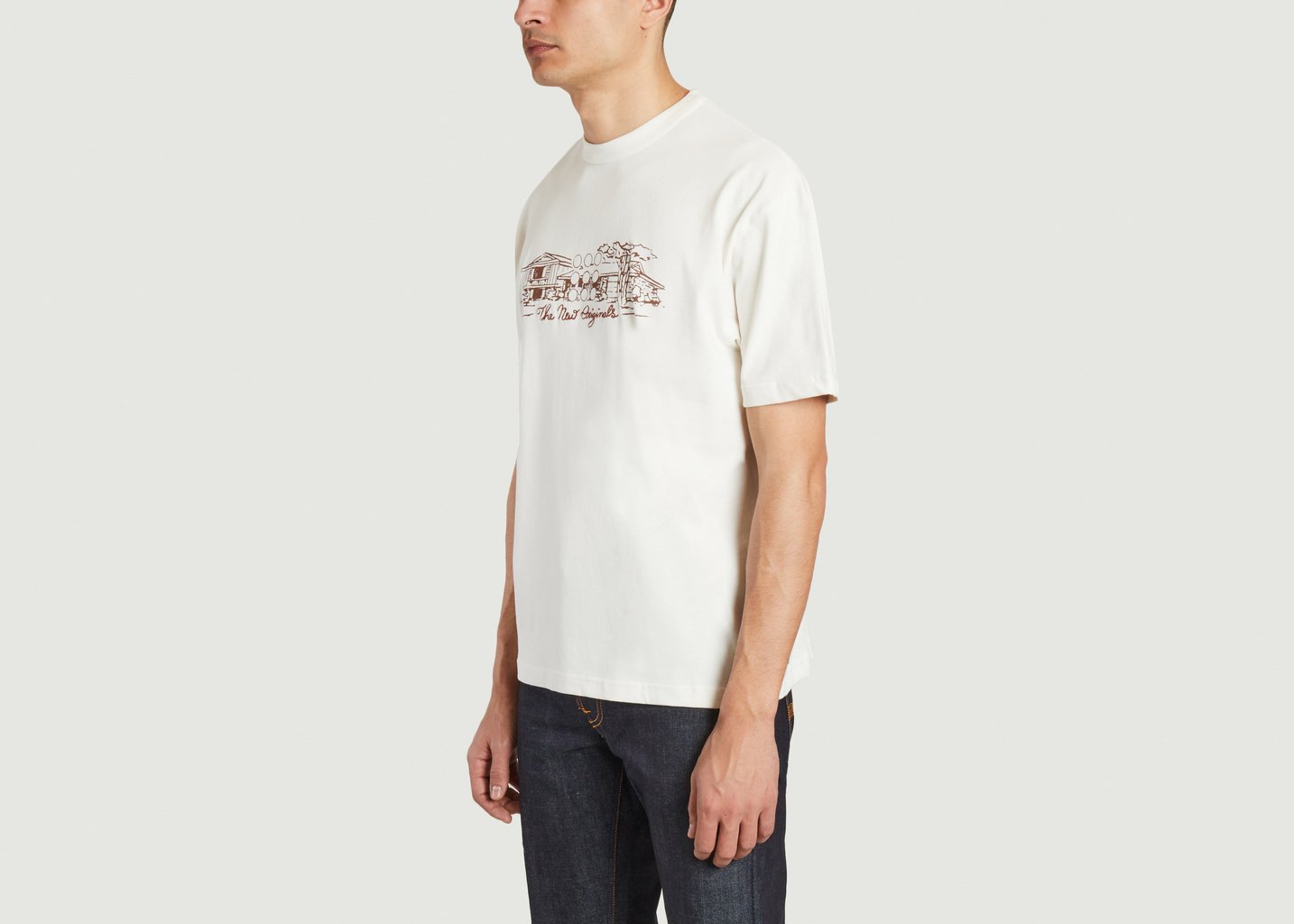 L'exception T Shirt Imprimé Cabin Ecru The New Originals