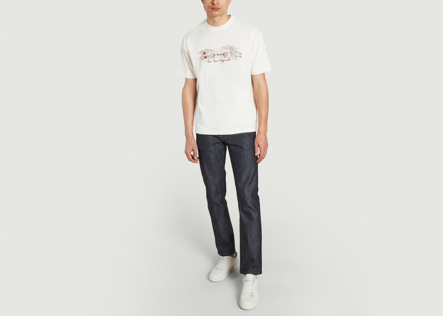 L'exception T Shirt Imprimé Cabin Ecru The New Originals