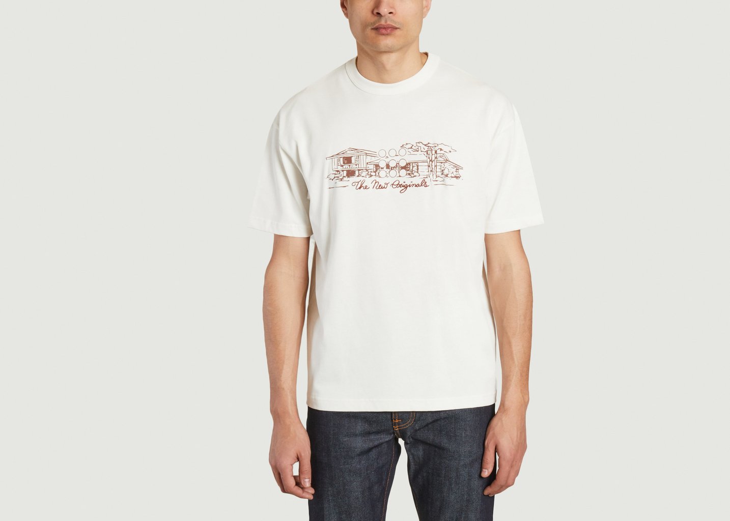 l'exception T shirt imprimé Cabin Ecru The New Originals