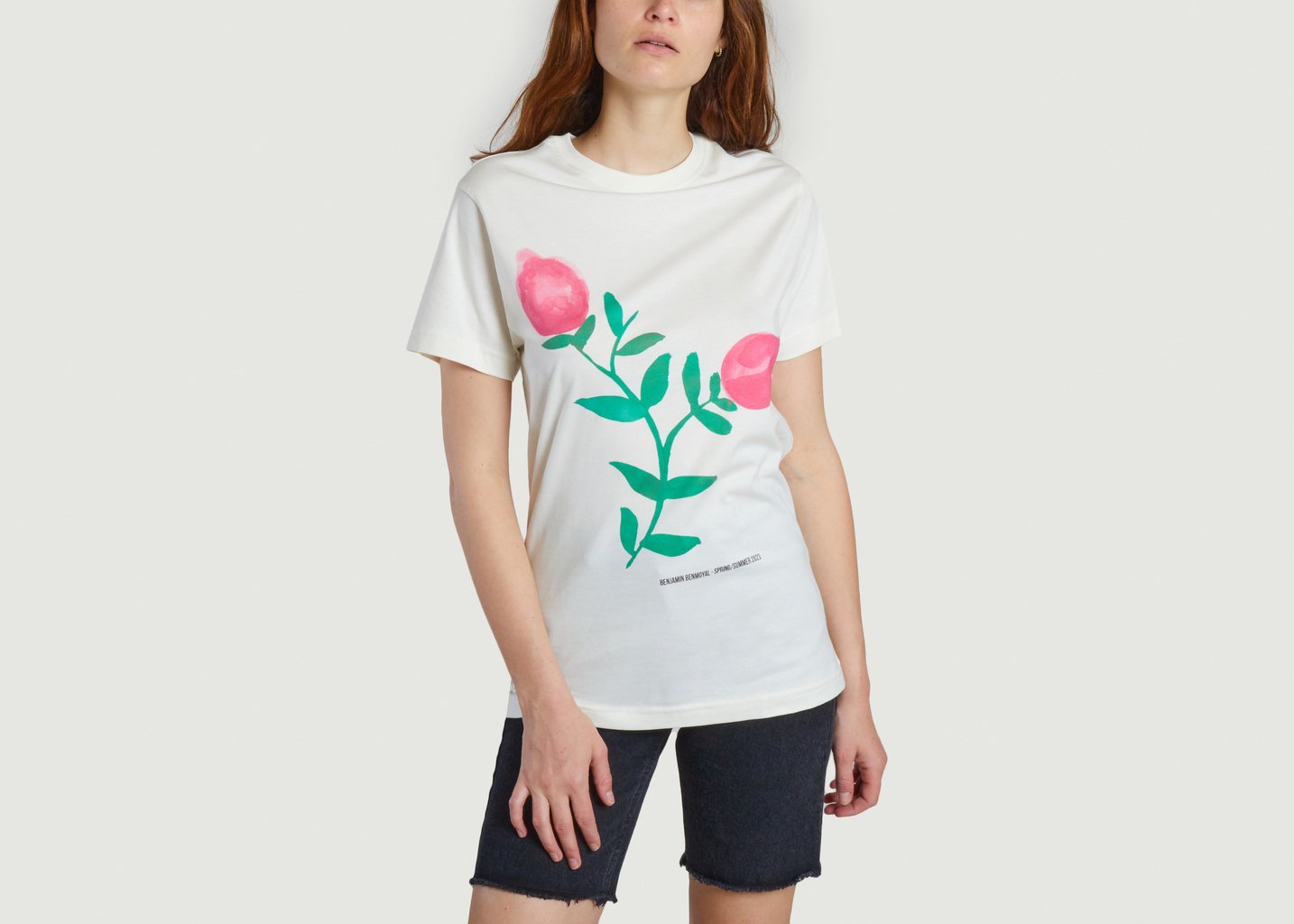 l'exception T shirt imprimé en coton Imprimé benjamin benmoyal