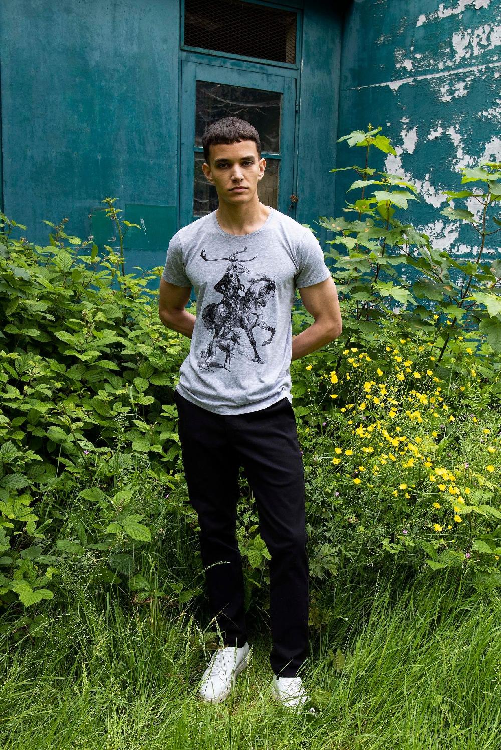 L'exception T Shirt Imprimé Le Messager Gris Misericordia