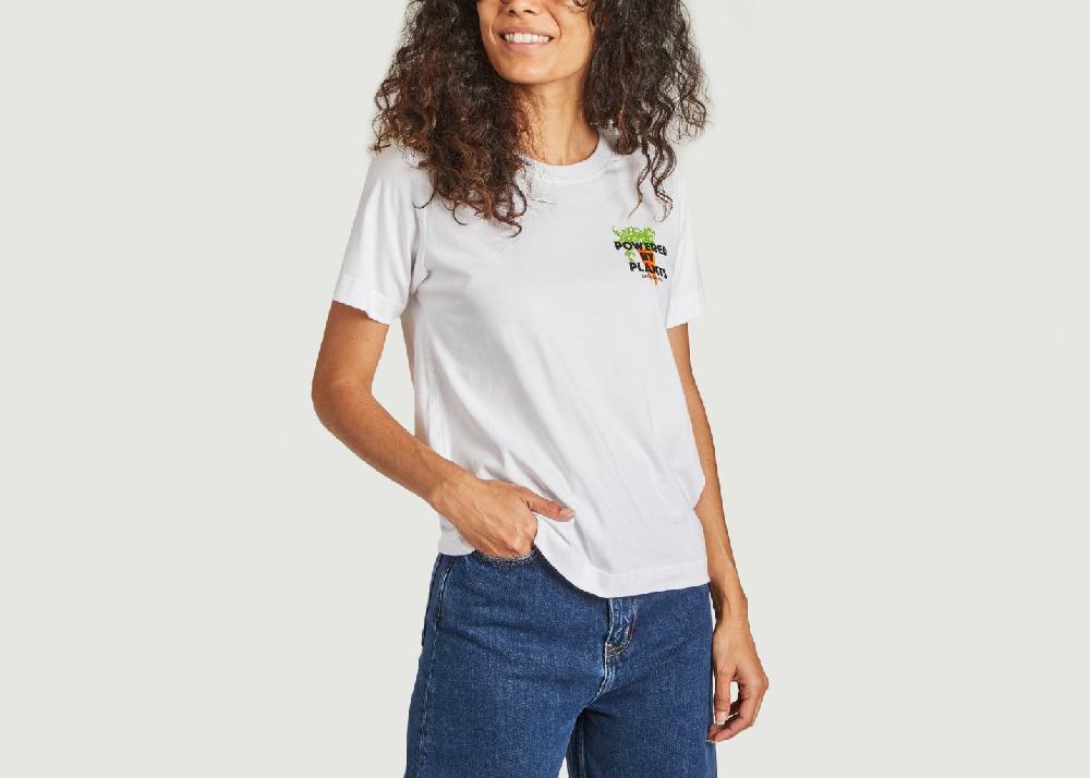 l'exception T shirt imprimé Mysen Plant Power Blanc Dedicated Brand