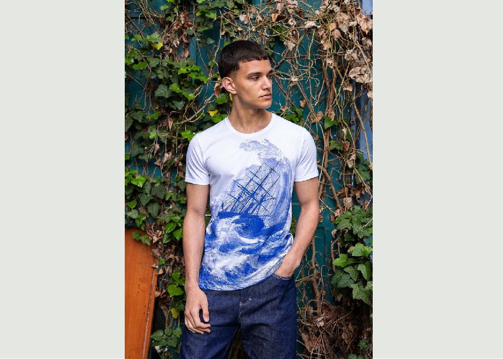 l'exception T Shirt imprimé tempête Blanc Misericordia