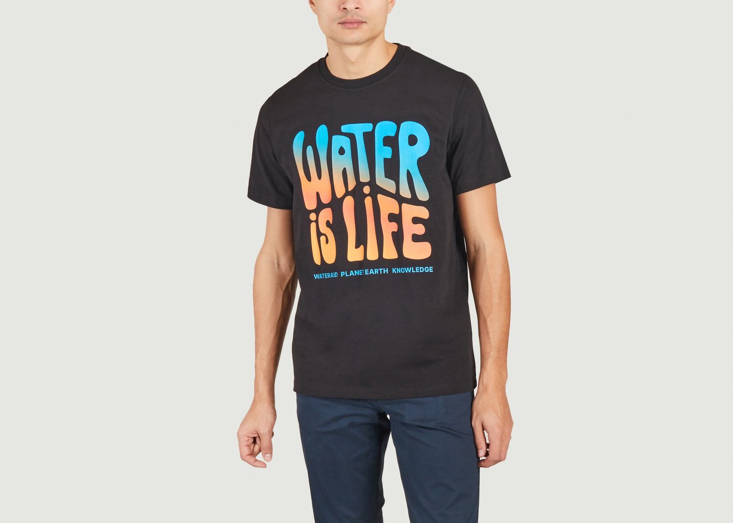 l'exception T shirt imprimé Wateraid Noir Knowledge Cotton Apparel