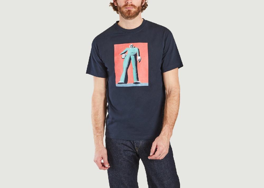 l'exception T shirt jogger Sami Jack Marshall Bleu Marine Wood Wood