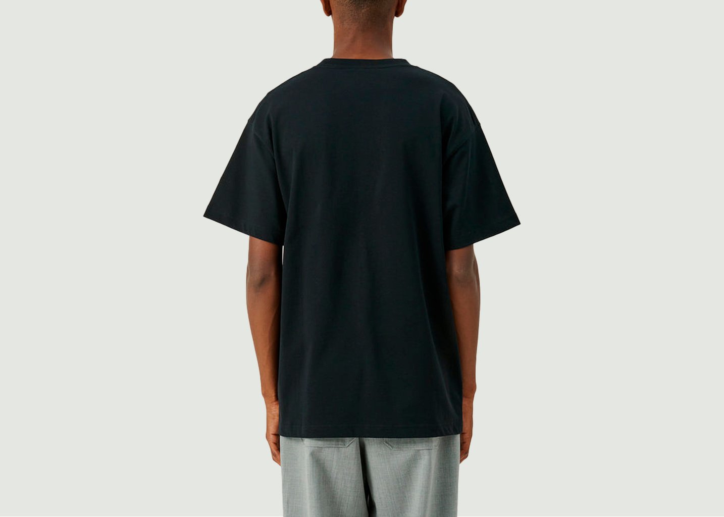 L'exception T Shirt Kai Beaded Logo Bleu Marine Soulland