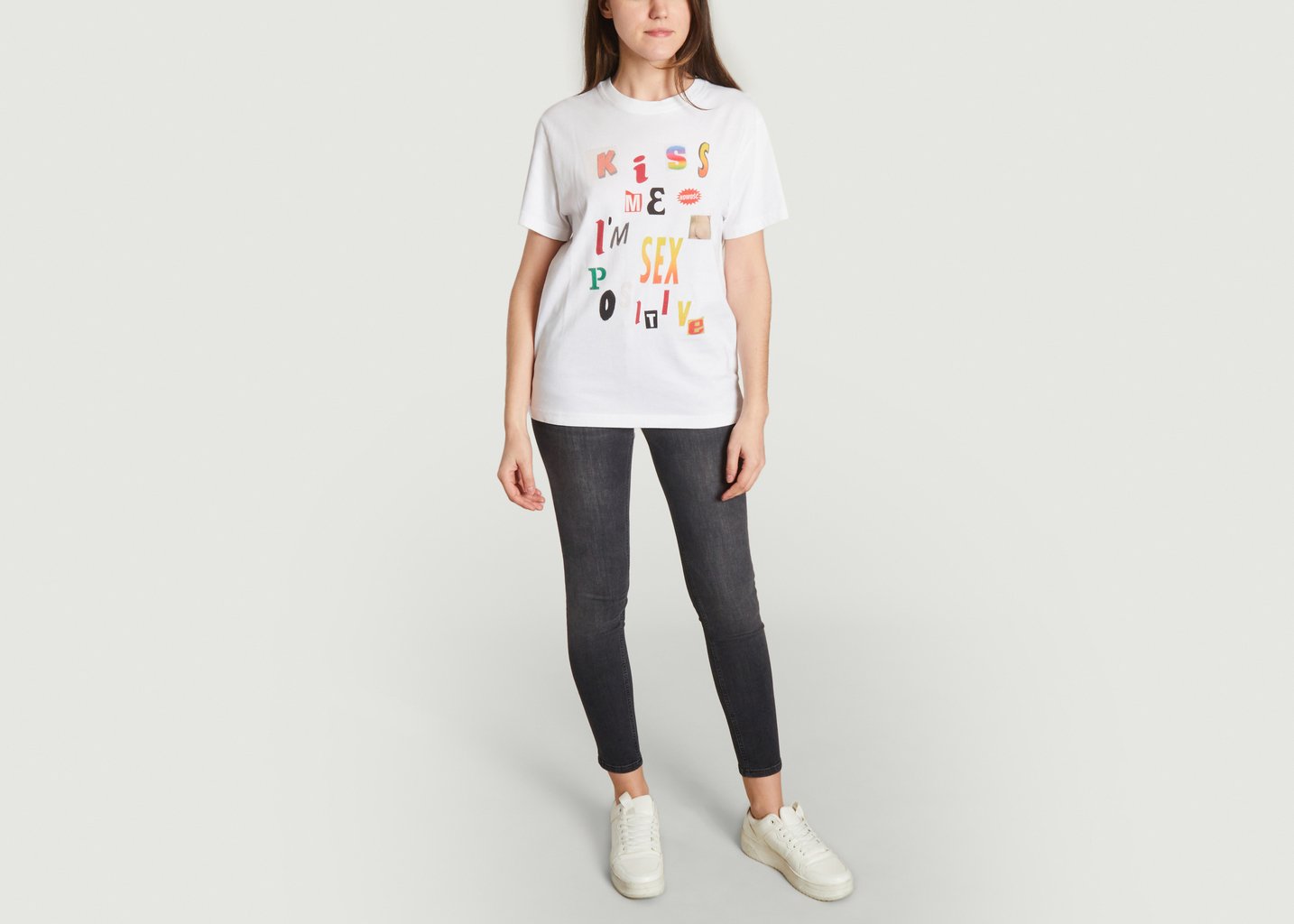 L'exception T Shirt Kiss Me Tender Blanc Carne Bollente