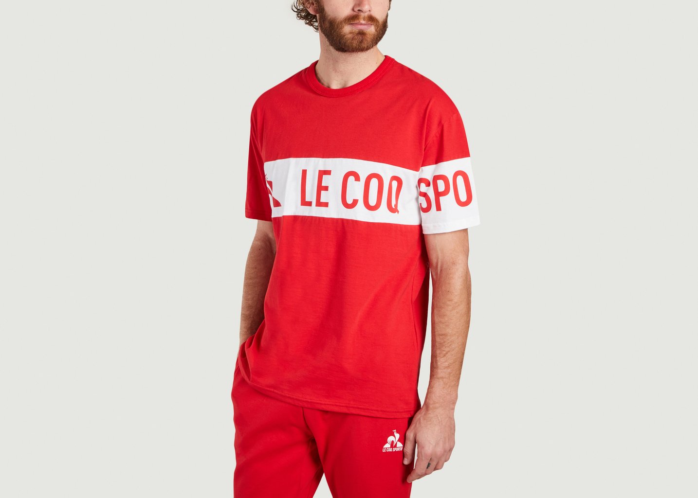 L'exception T Shirt Le Coq Sportif X Soprano Rouge Le Coq Sportif