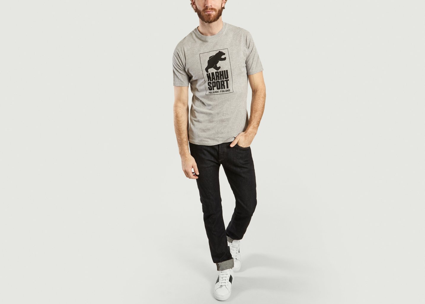 L'exception T Shirt Logo Heather Grey Gris Léger Karhu