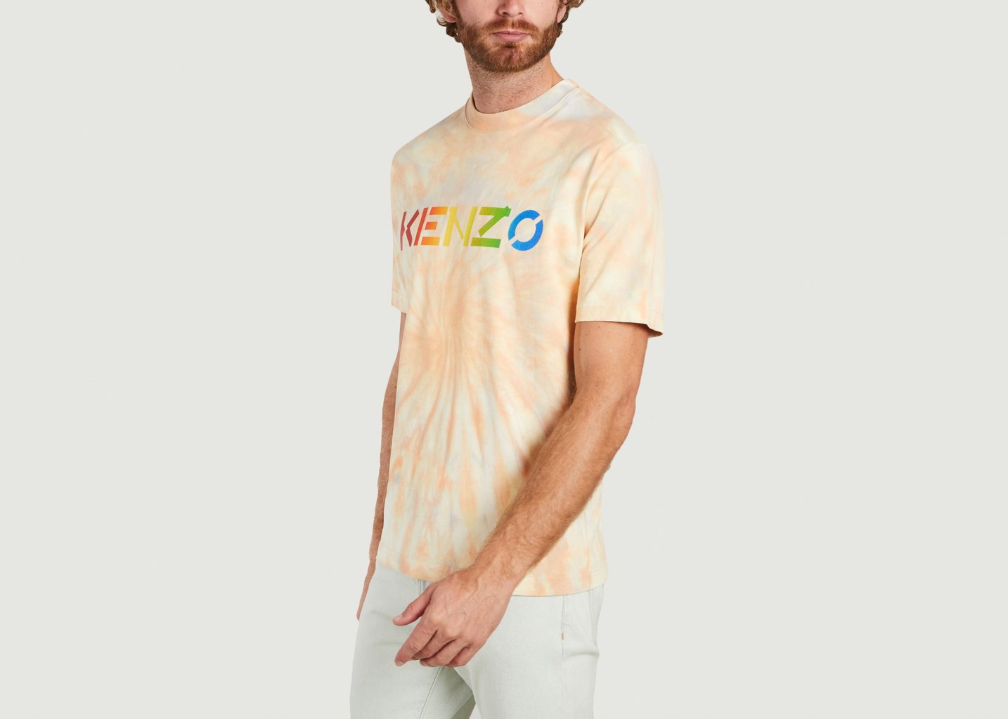 L'exception T Shirt Logotypé Coupe Relax Pêche Kenzo