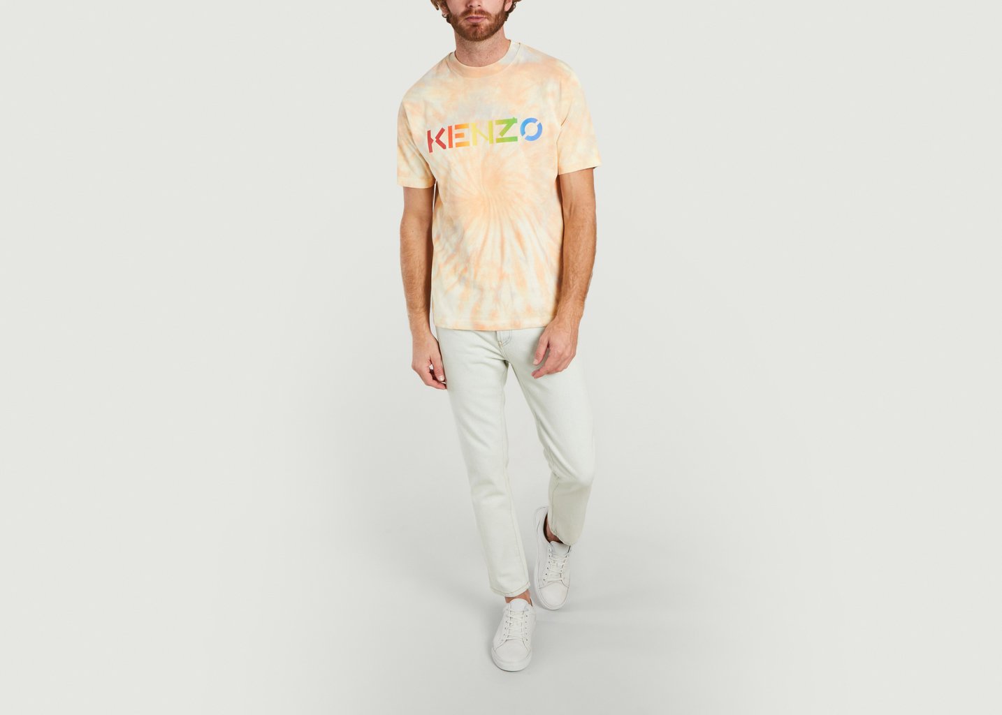 L'exception T Shirt Logotypé Coupe Relax Pêche Kenzo