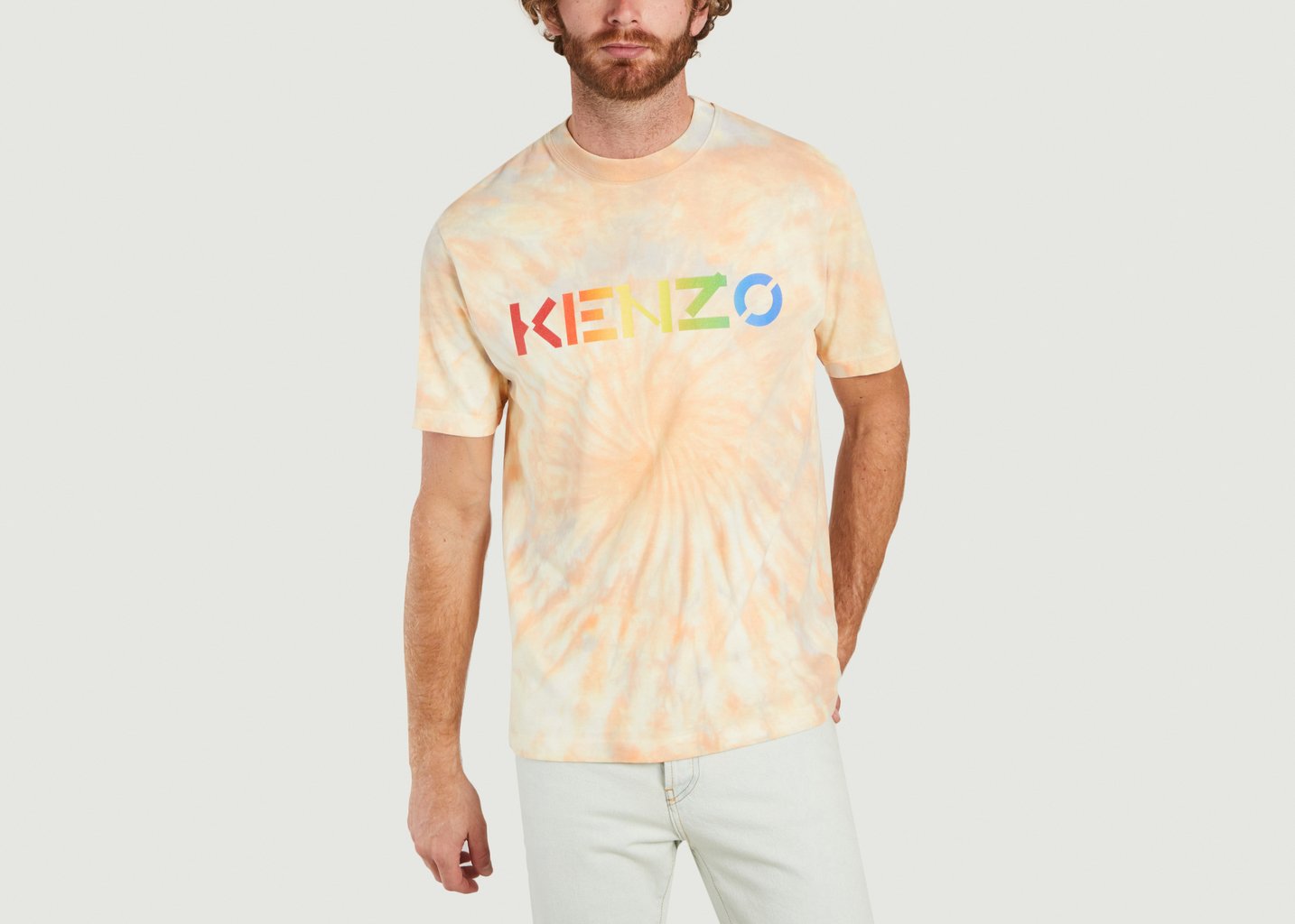 l'exception T shirt logotypé coupe relax Pêche Kenzo