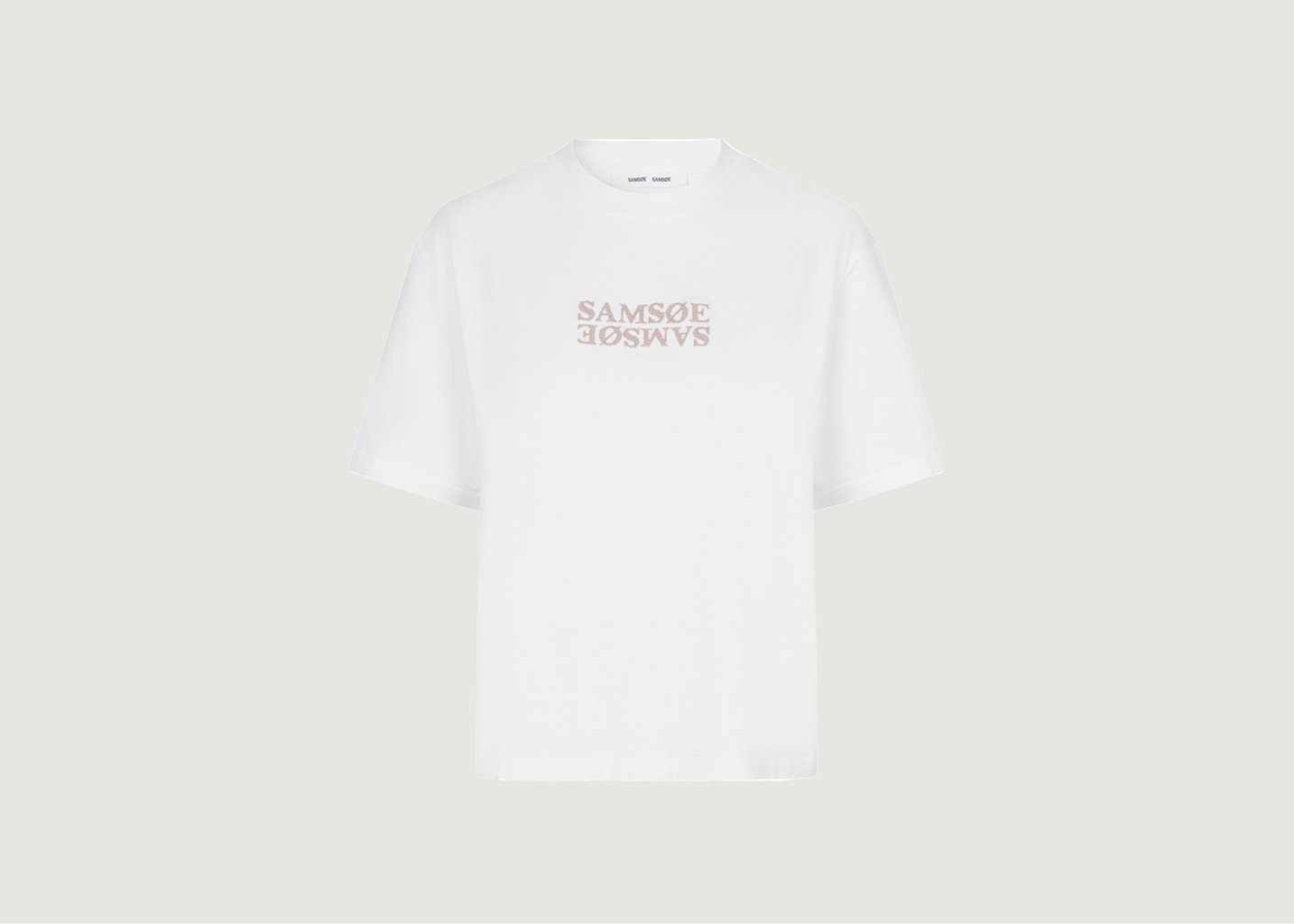 l'exception T shirt logotypé Sienna Blanc Samsoe & Samsoe