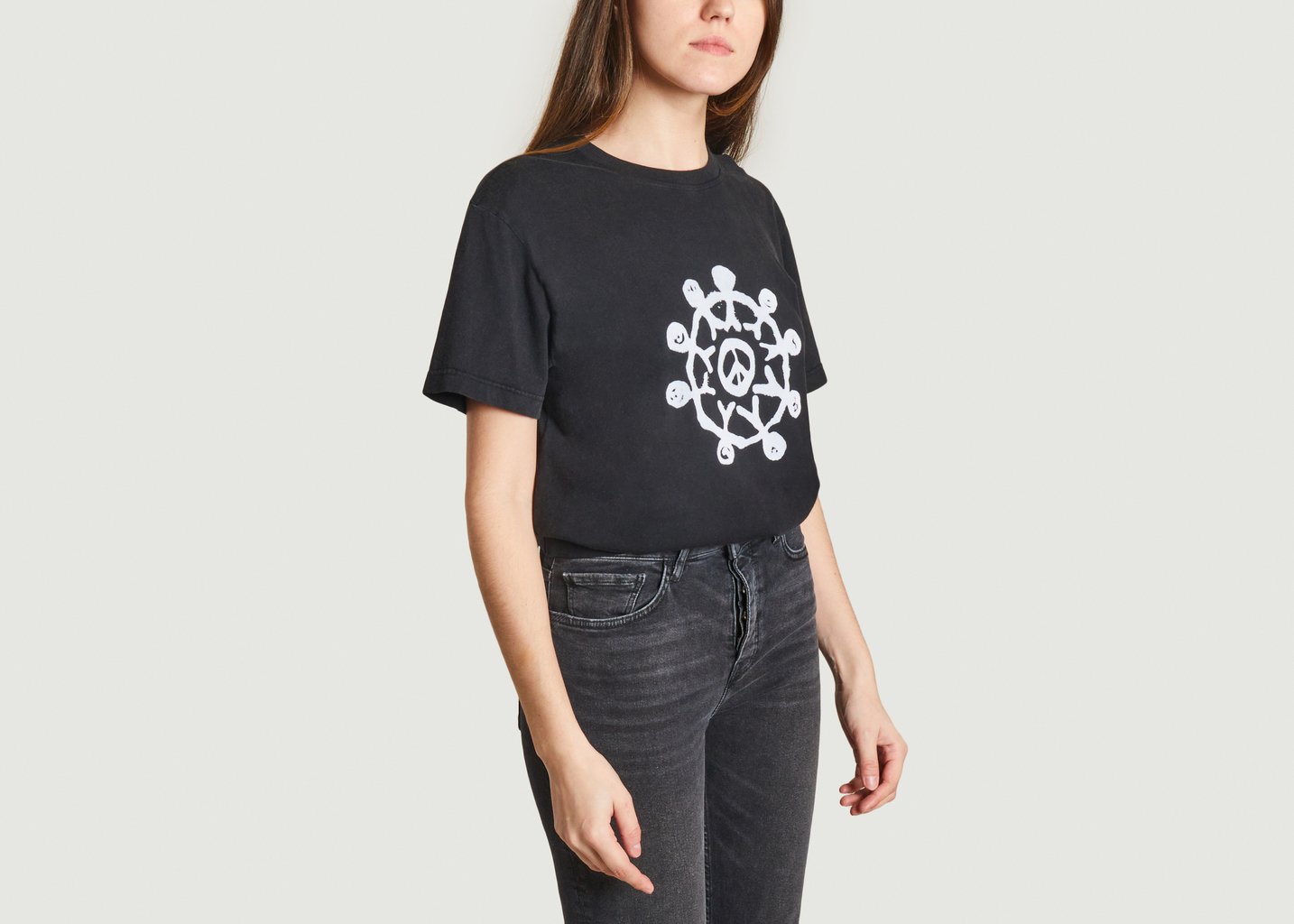 L'exception T Shirt Make Love Not War Noir Carne Bollente