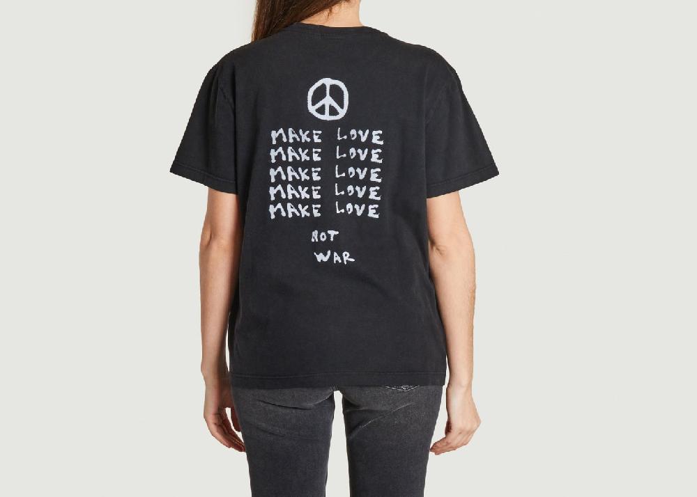 L'exception T Shirt Make Love Not War Noir Carne Bollente