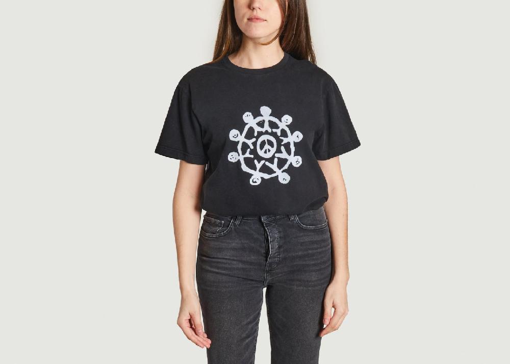 l'exception T shirt Make Love Not War Noir Carne Bollente