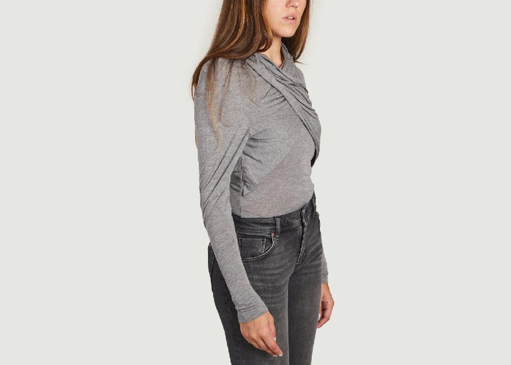 L'exception T Shirt Manches Longues Bleiz Gris IRO Paris