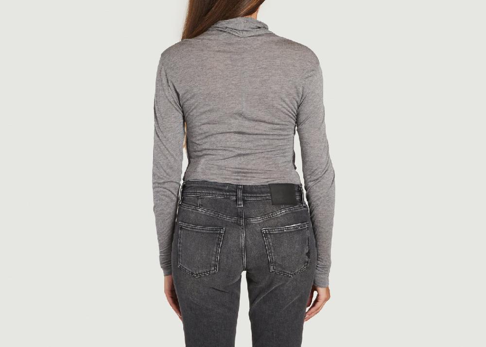 L'exception T Shirt Manches Longues Bleiz Gris IRO Paris