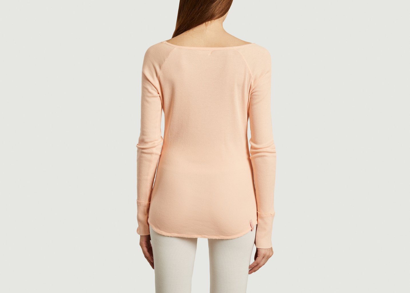 L'exception T Shirt Manches Longues De Yoga En Coton Et Modal Vishama Rose Pâle Yoga Searcher
