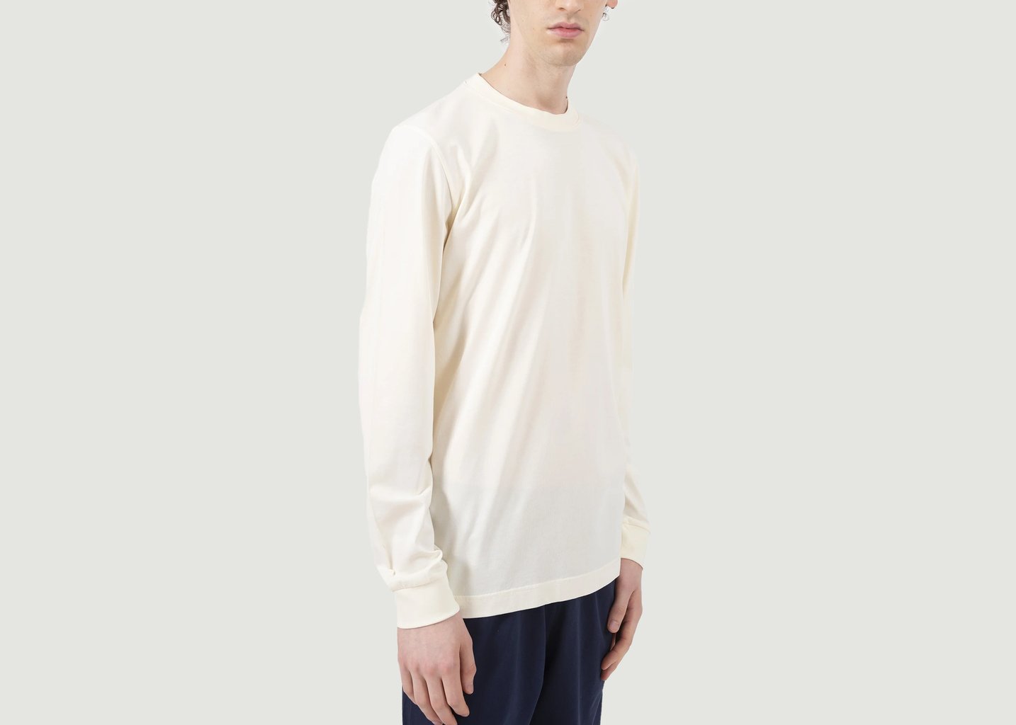 L'exception T Shirt Manches Longues Sagace Ecru Talc Paris