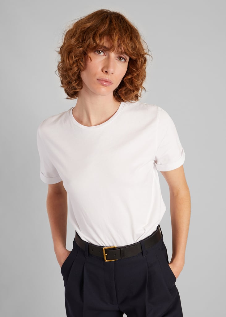 l'exception T shirt manches retroussées Blanc L'Exception Paris