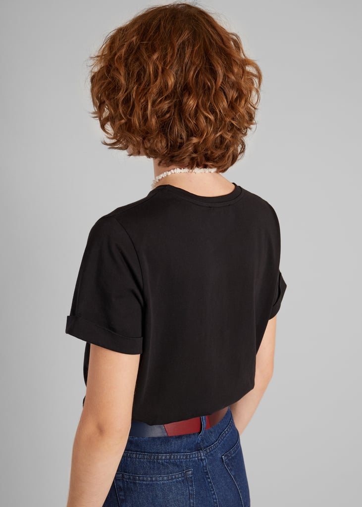 L'exception T Shirt Manches Retroussées Noir L'Exception Paris