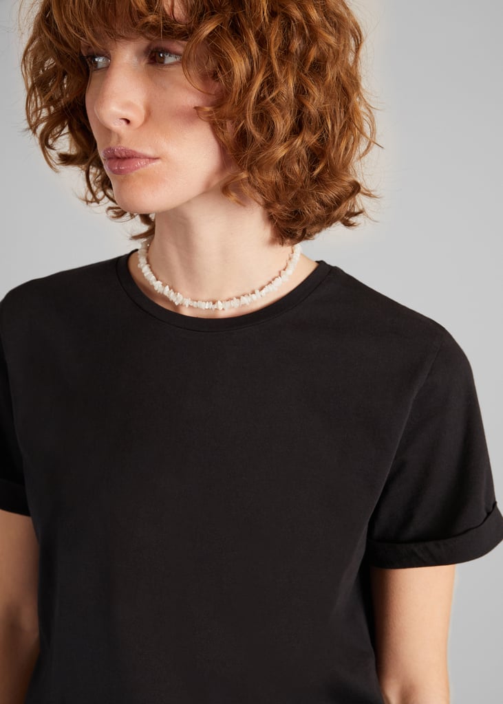 L'exception T Shirt Manches Retroussées Noir L'Exception Paris