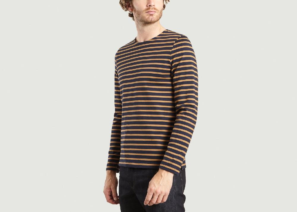 L'exception T Shirt Marinière Bleu Marine Petit Bateau