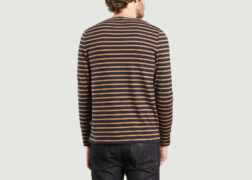 L'exception T Shirt Marinière Bleu Marine Petit Bateau