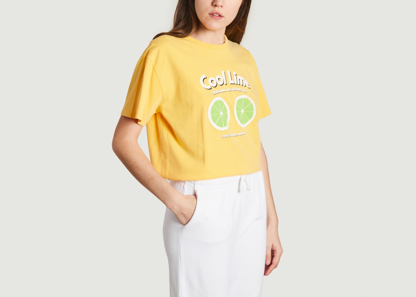 L'exception T Shirt Mika Washed Cool Lime Jaune French Disorder