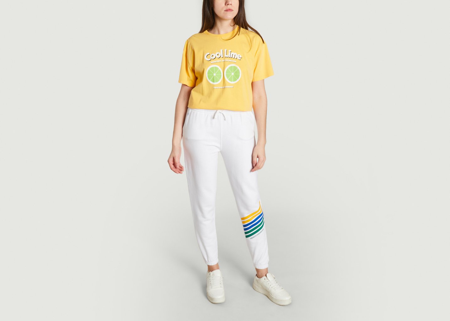 L'exception T Shirt Mika Washed Cool Lime Jaune French Disorder
