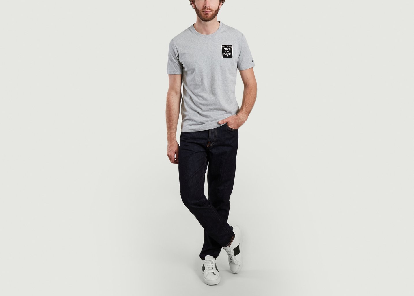 L'exception T Shirt Natal Because à Patch Gris Ecoalf