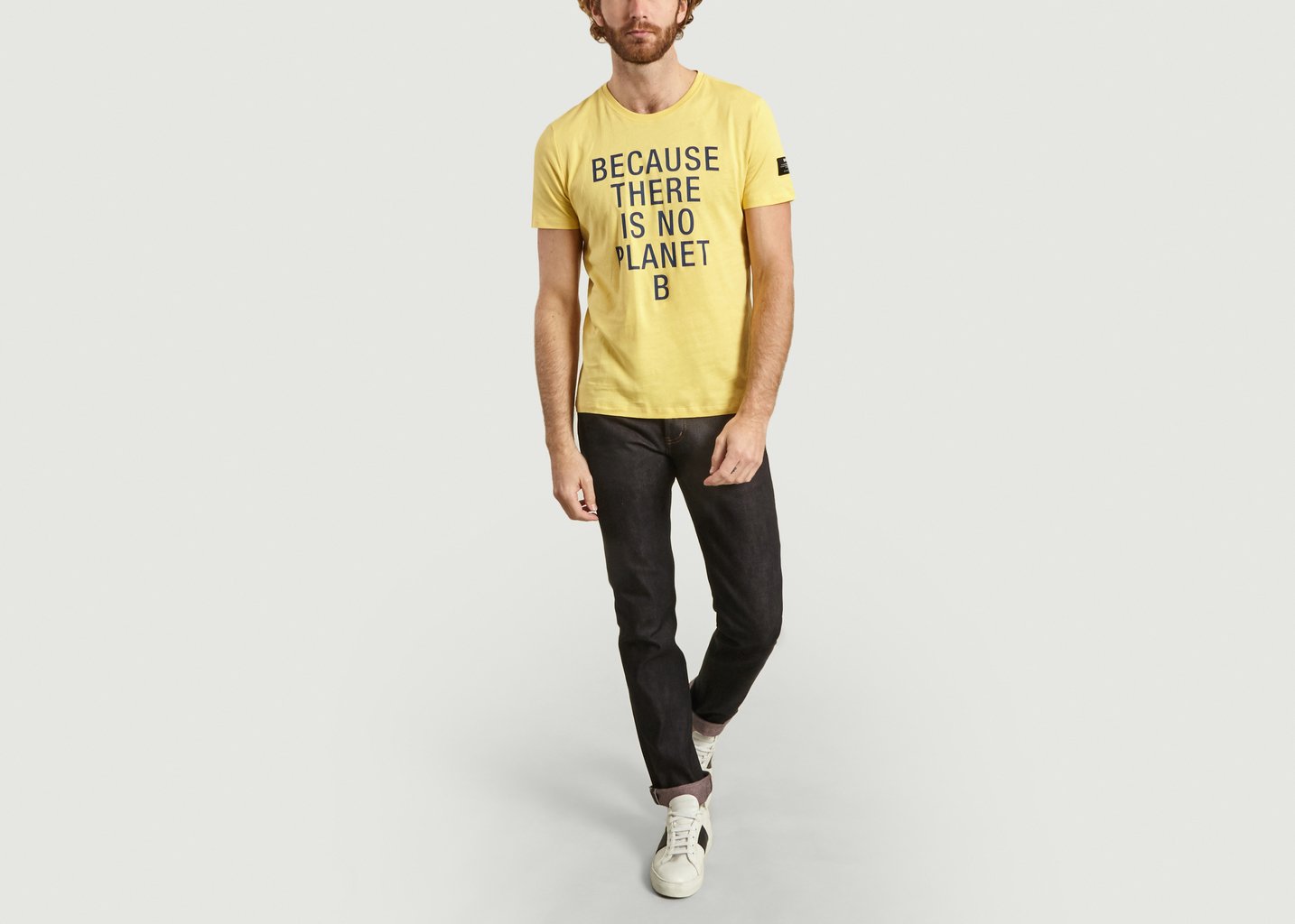 L'exception T Shirt Natal Classic Because En Coton Biologique Jaune Ecoalf
