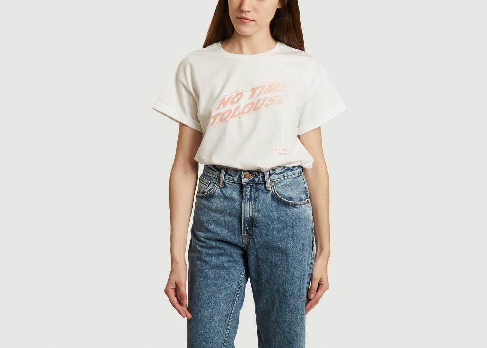 l'exception T shirt No Time Toulouse Blanc Être Cécile