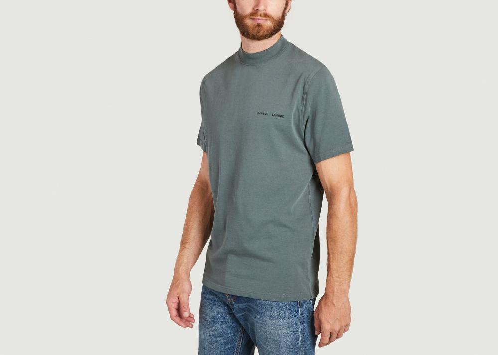 L'exception T Shirt Norsbro 6024 En Coton Biologique Vert Bouteille Samsoe & Samsoe
