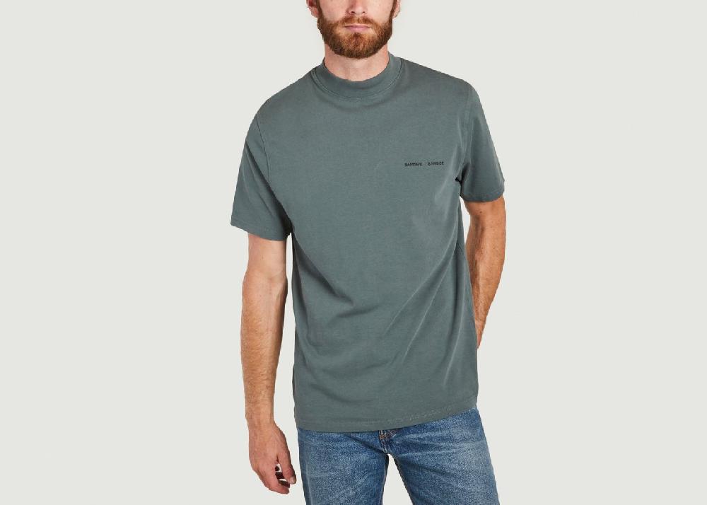 l'exception T shirt Norsbro 6024 en coton biologique Vert Bouteille Samsoe & Samsoe