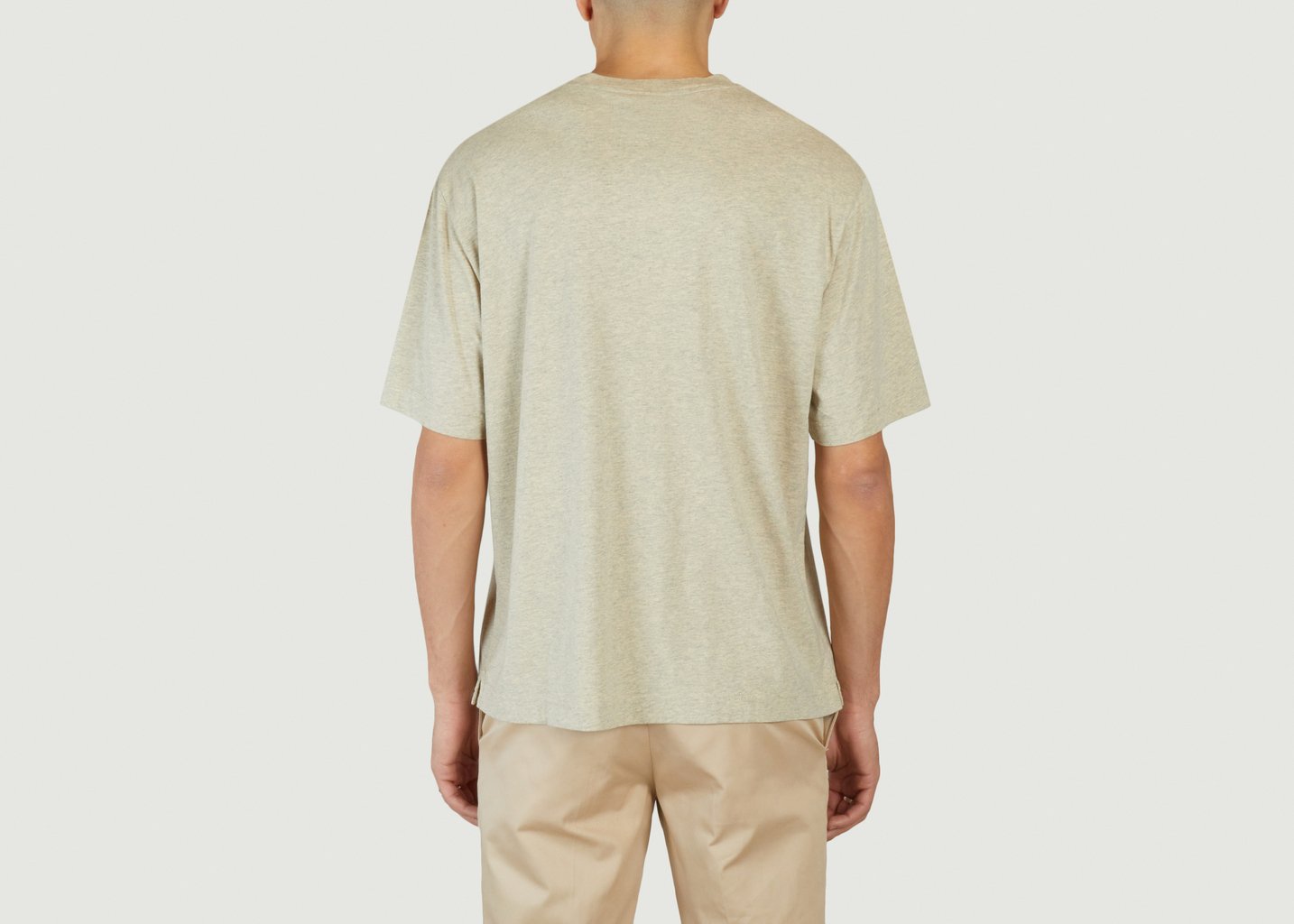L'exception T Shirt Oversize Pit Stop Beige Maison Kitsuné
