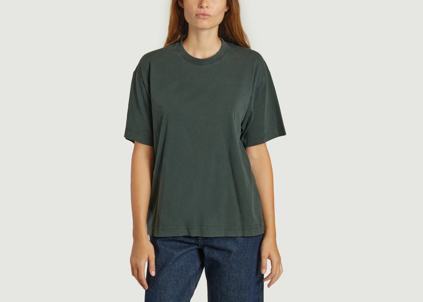 L'exception T Shirt Oversized Organic Vert Foncé Colorful Standard