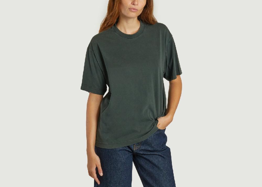 L'exception T Shirt Oversized Organic Vert Foncé Colorful Standard