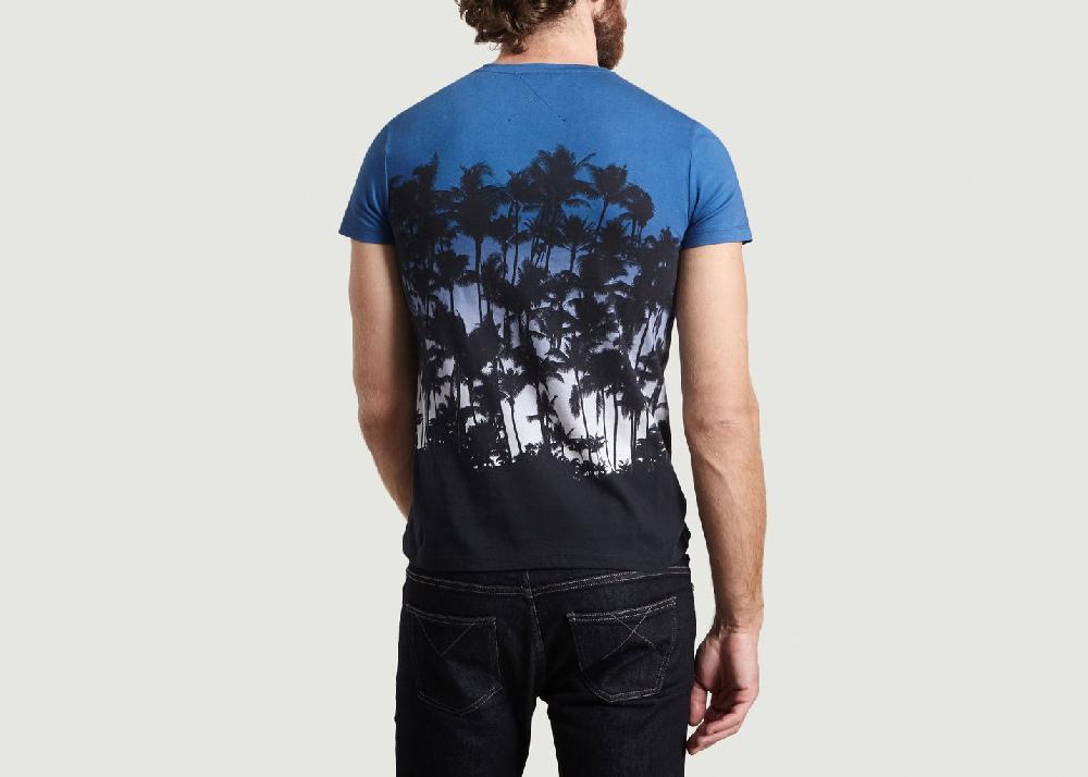 L'exception T Shirt Palm Beach Bleu M.X Maxime Simoëns
