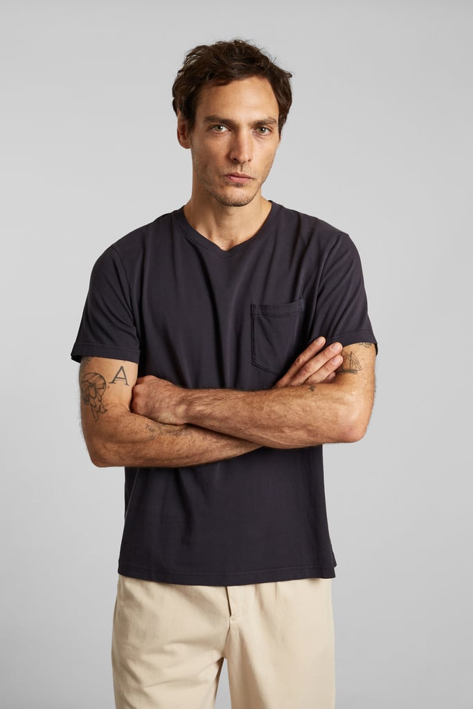 L'exception T Shirt Poche En Coton Biologique Bleu Marine L'Exception Paris