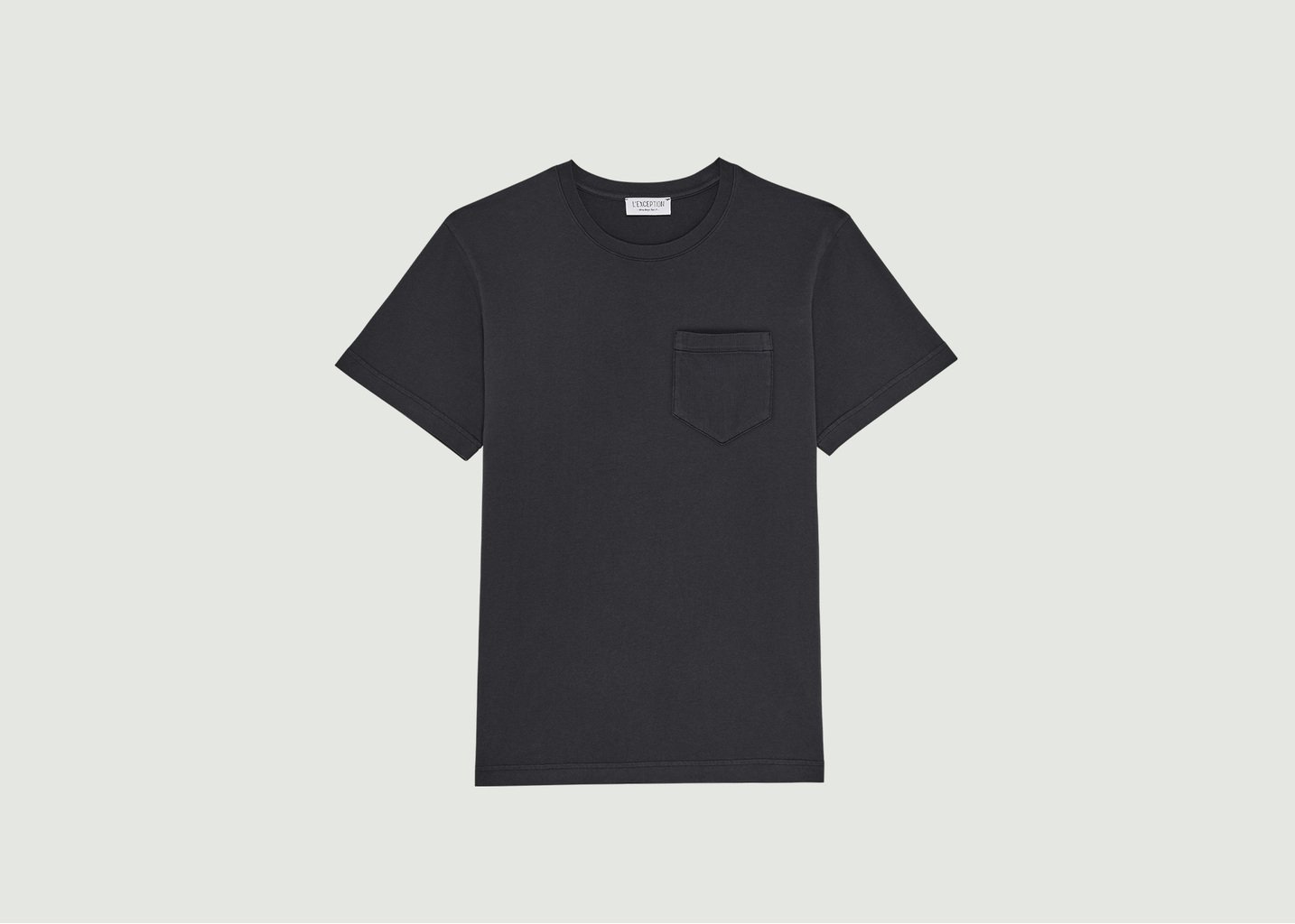 l'exception T shirt poche en coton biologique Bleu Marine L'Exception Paris